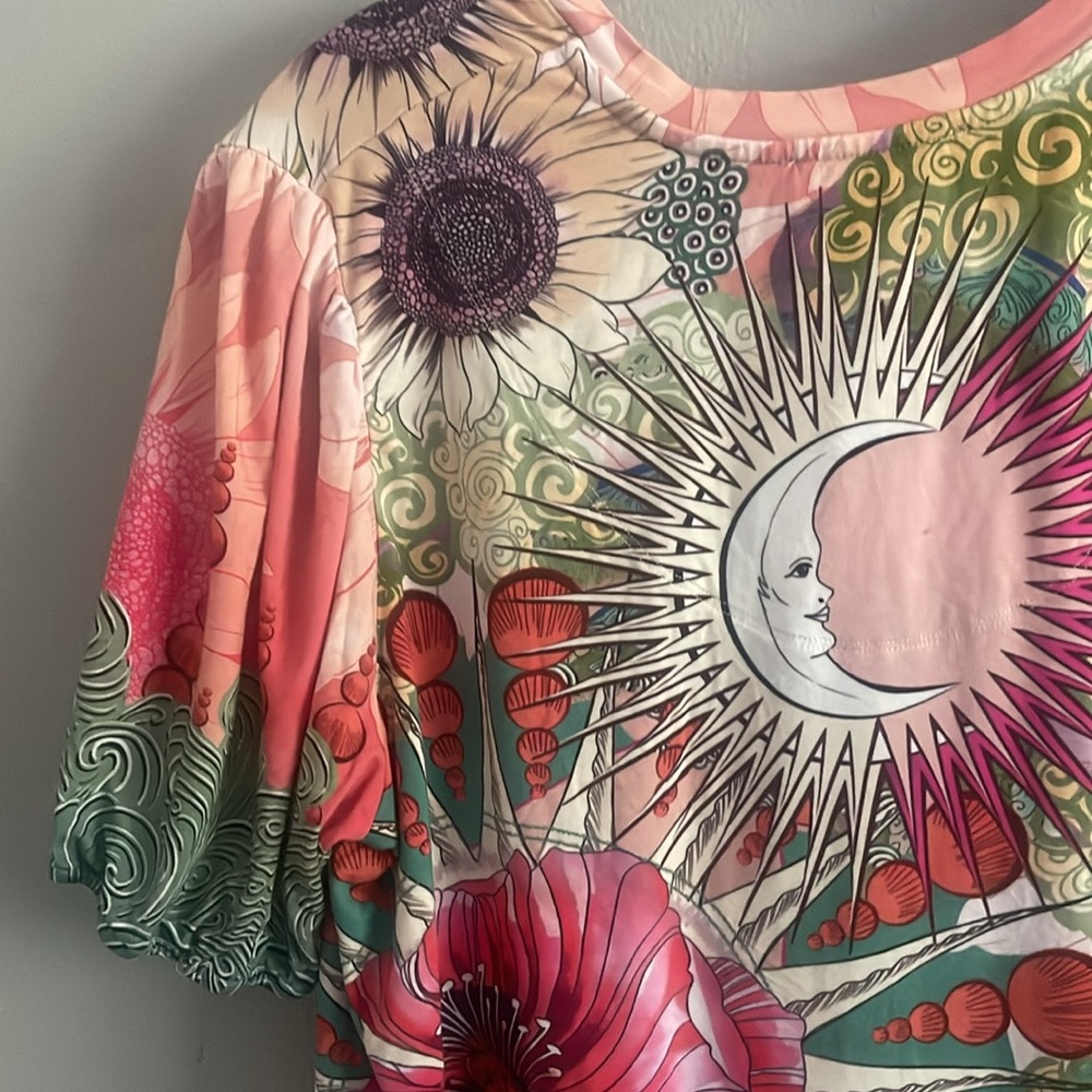 Johnny Was Short Sleeve Blouse Size XL - Picture 6 of 11